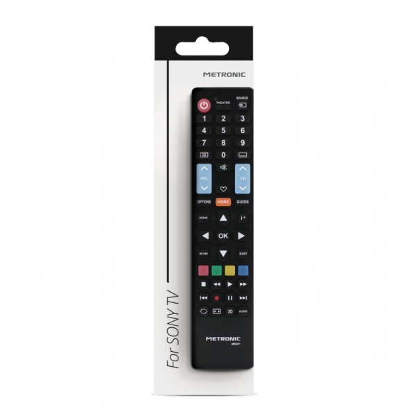 Télécommande Metronic compatible avec les téléviseurs Sony - Noir