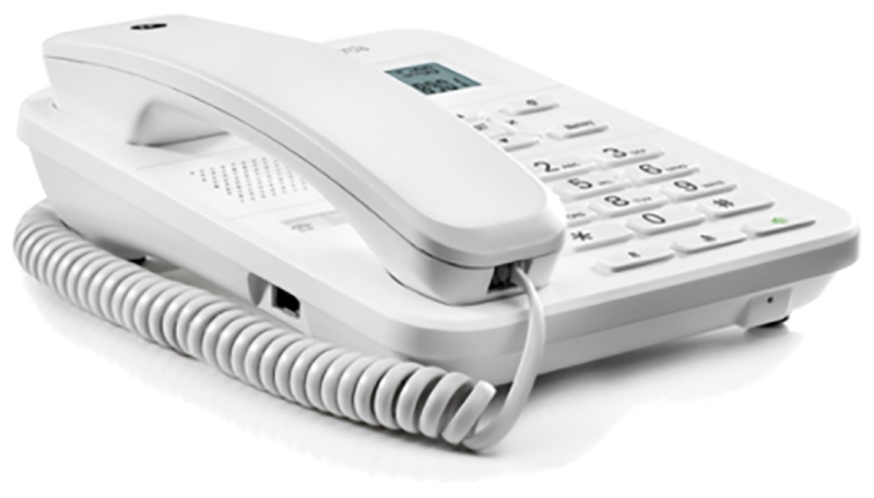Téléphone fixe Motorola CT202 - Mains libres - Identification de l'appelant - Blanc