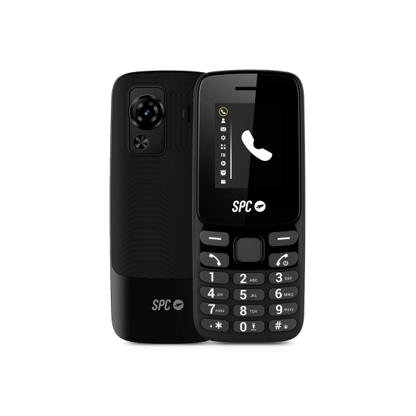 Téléphone portable 4G SPC Talk 2 - Compact et léger - Écran 1,77 pouce - Double SIM - Batterie 1150 mAh - Radio FM - Lampe torche et appareil photo - Noir
