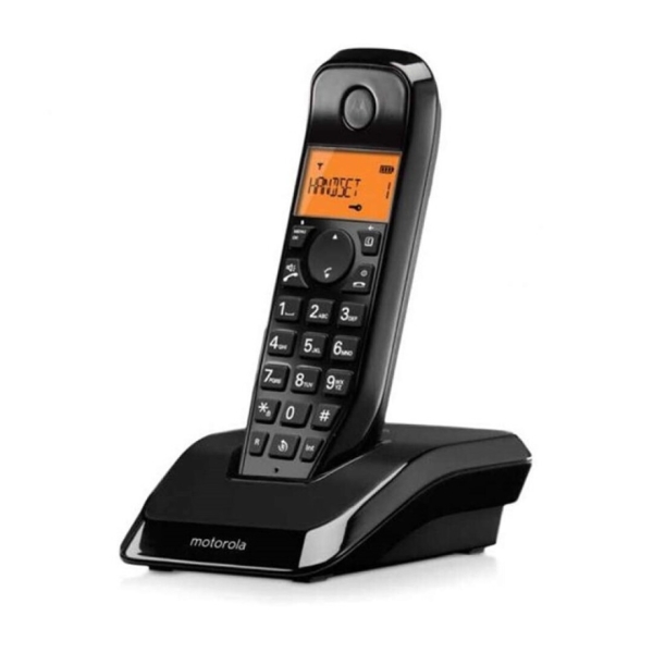 Téléphone sans fil DECT Motorola S1201 - Identification de l'appelant - Répondeur - Mains libres - Noir
