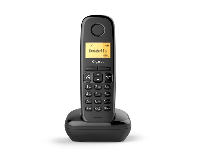 Téléphone sans fil Gigaset A270 Duo avec DECT + 1 combiné supplémentaire - Identification de l'appelant - Mains libres - Contrôle du volume - Noir