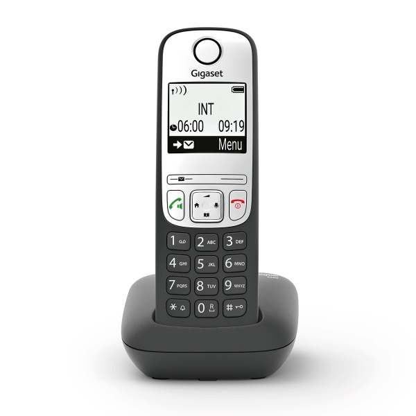 Téléphone sans fil Gigaset A690 - Identification de l'appelant - Mains libres - Contrôle du volume - Noir