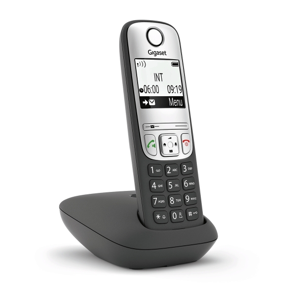 Téléphone sans fil Gigaset A690 - Identification de l'appelant - Mains libres - Contrôle du volume - Noir
