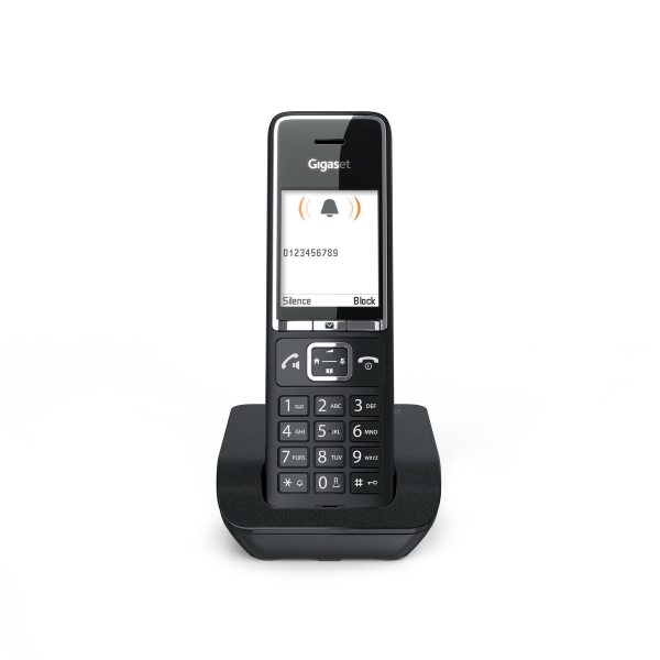 Téléphone sans fil Gigaset Comfort 550 - Identification de l'appelant - Mains libres - Contrôle du volume - Noir