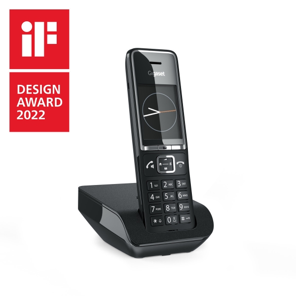 Téléphone sans fil Gigaset Comfort 550 - Identification de l'appelant - Mains libres - Contrôle du volume - Noir