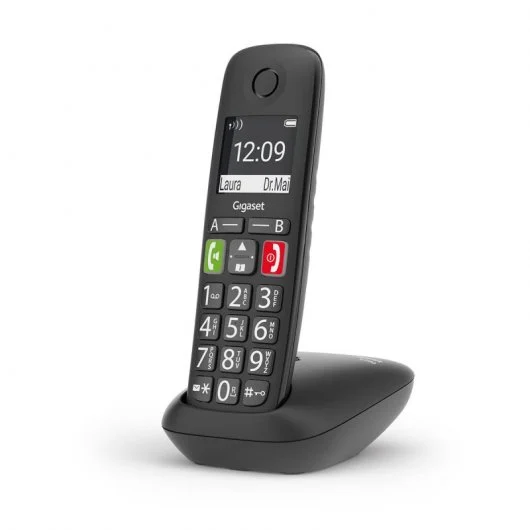 Téléphone sans fil Gigaset E290 Dect - Grand écran N/B - Touches avec gros chiffres - Volume avec fonction amplificateur - Grande autonomie