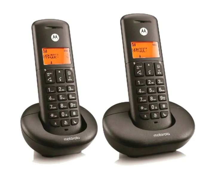 Téléphone sans fil Motorola E202 DECT + 1 extension - Identification de l'appelant - Répondeur - Mains libres
