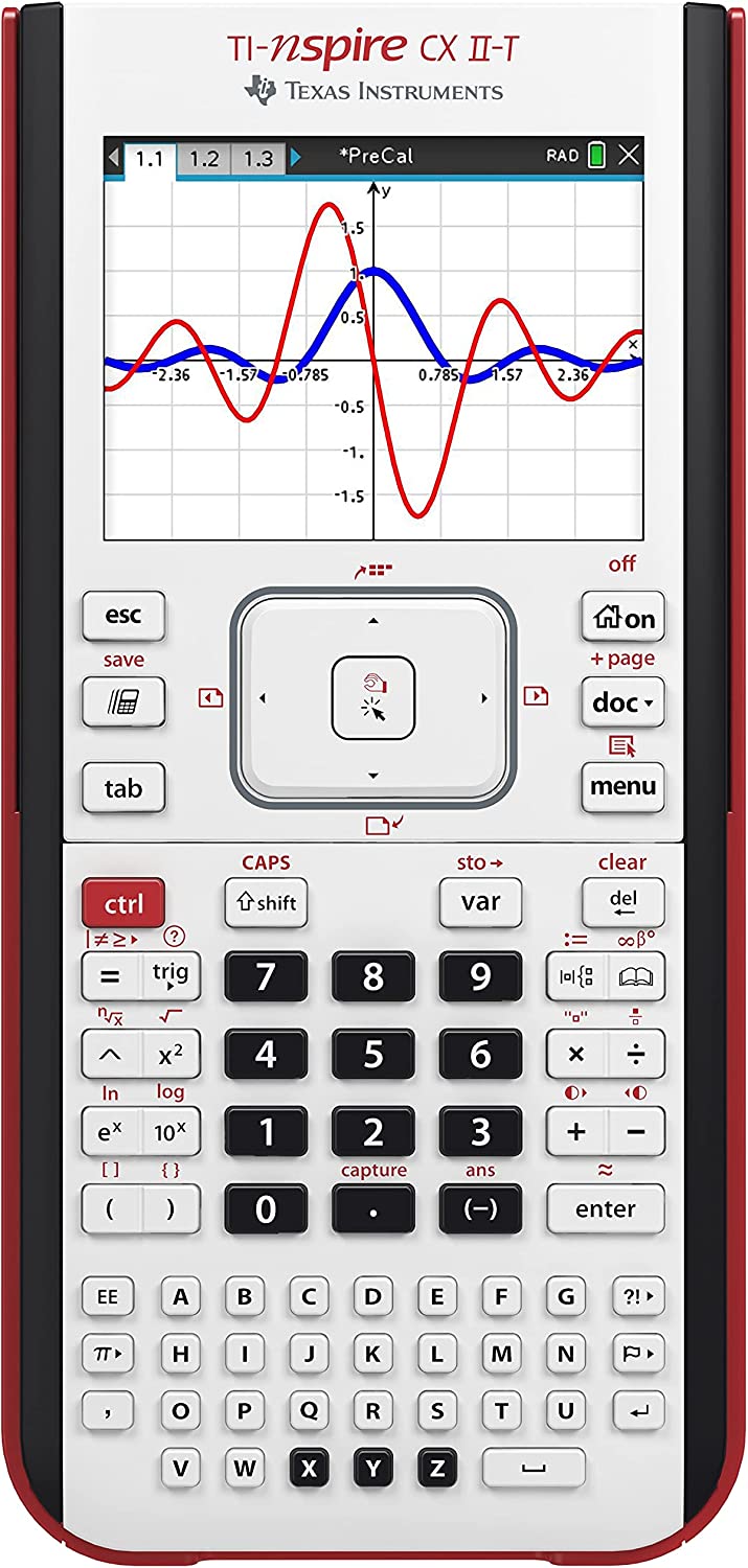 Texas Instruments TI-Nspire CX II-T Calculatrice graphique numérique Blanc, E/D/I/NL/P/F