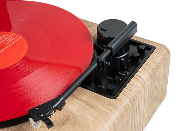 Thomson MIC300TT Micro Stéréo 60W Bluetooth 5.0 avec Platine Vinyle Intégrée - Lecteur CD, Radio FM, Lecteur USB (MP3) - Télécommande - Couleur Bois/Noir