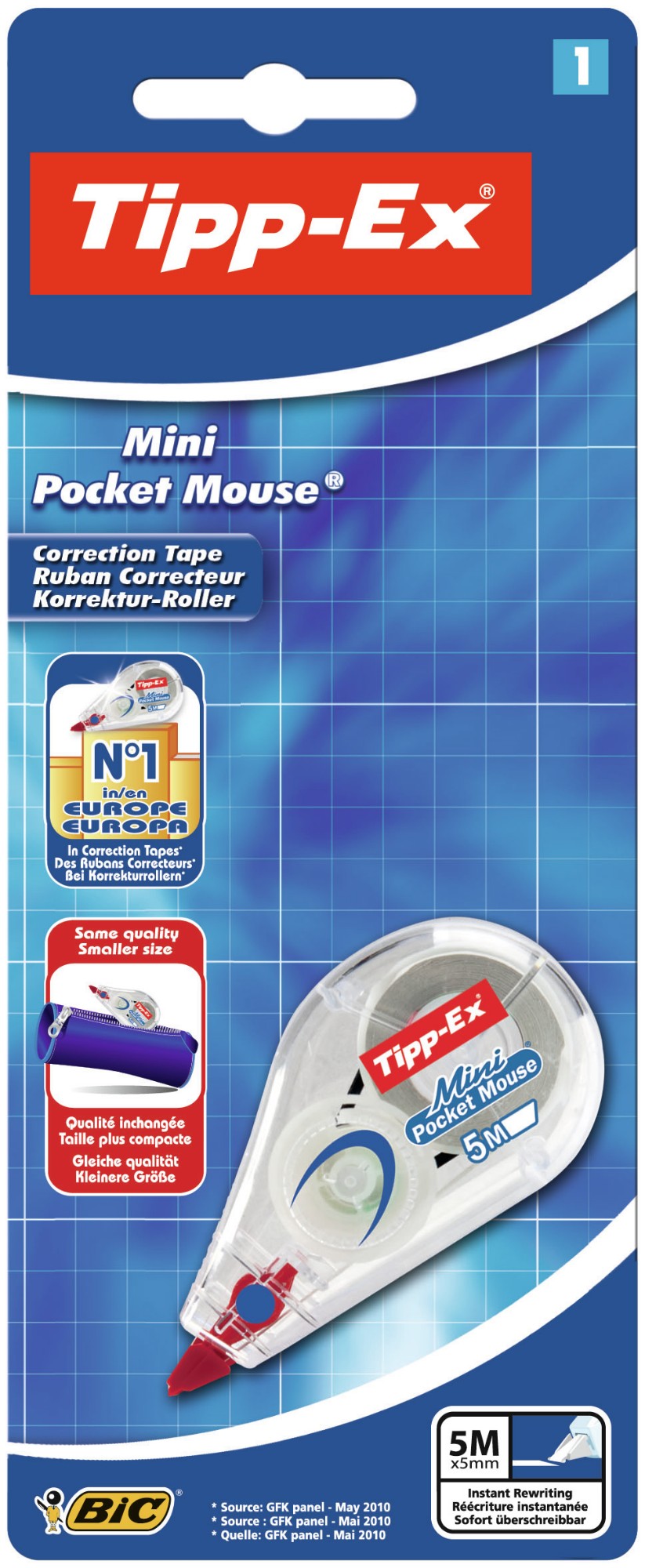 Tipp-Ex Mini Pocket Mouse Rubans Correcteurs 6m x 5 mm, Parfait