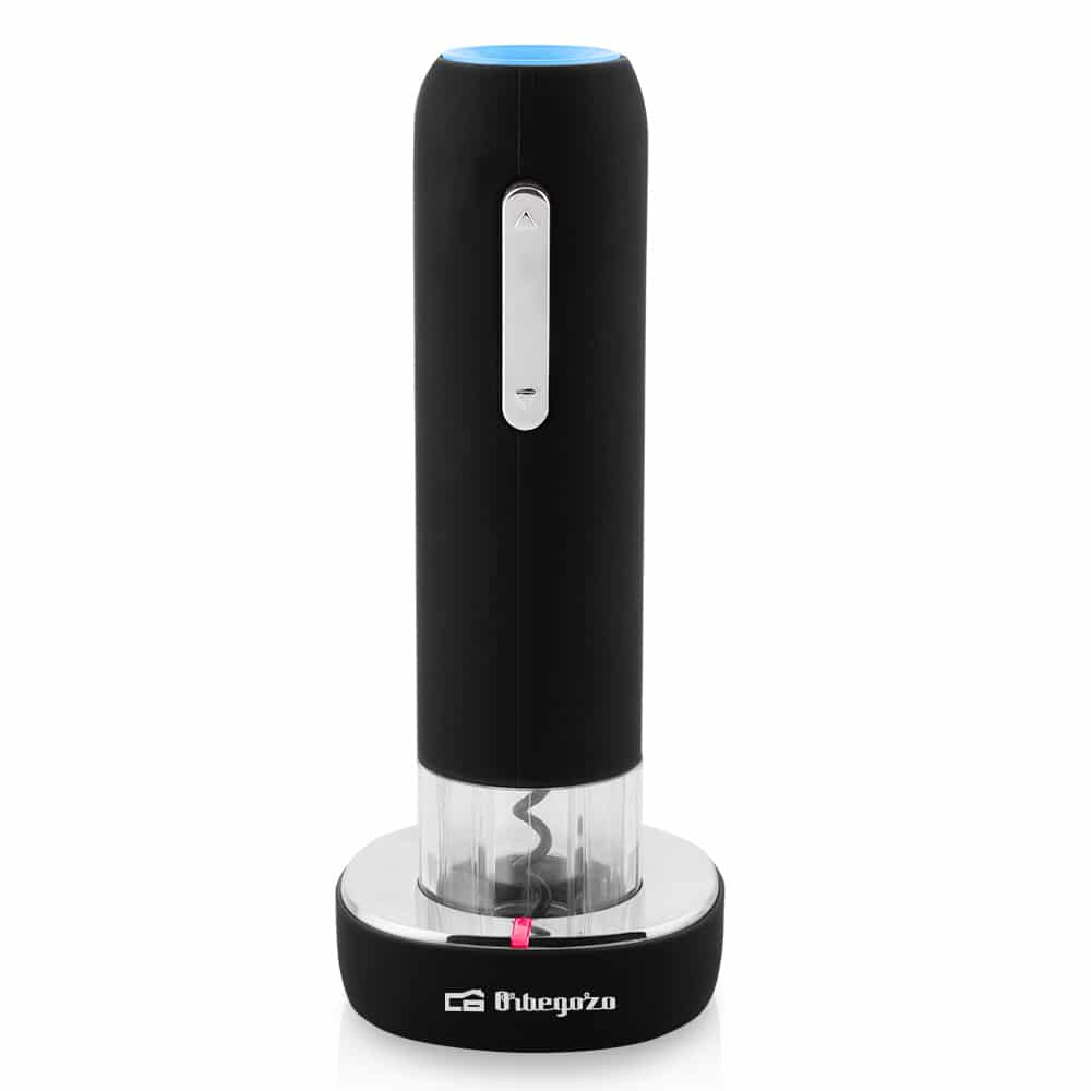 Tire-bouchon électrique rechargeable Orbegozo CU 4100 - Extraction du bouchon rapide et facile - Design élégant et ergonomique - Se recharge en 4 heures jusqu'à 50 bouteilles