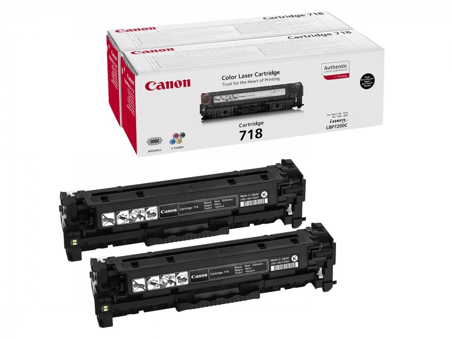 Canon toner Noir (multipack) 2662B017 (718 BK VP)