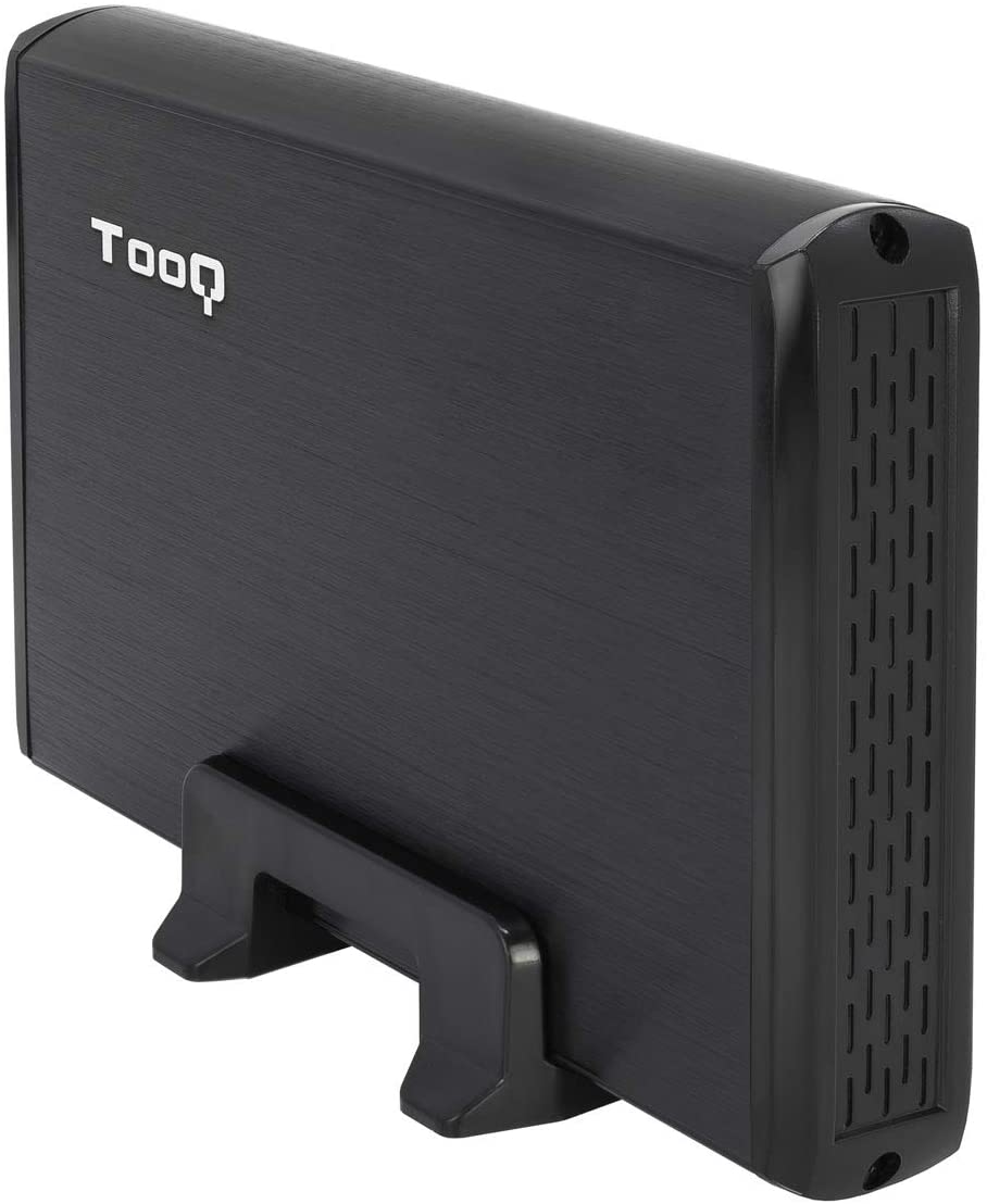 Tooq 3.5" SATA USB 2.0 Boîtier de disque dur externe avec support - Couleur noire