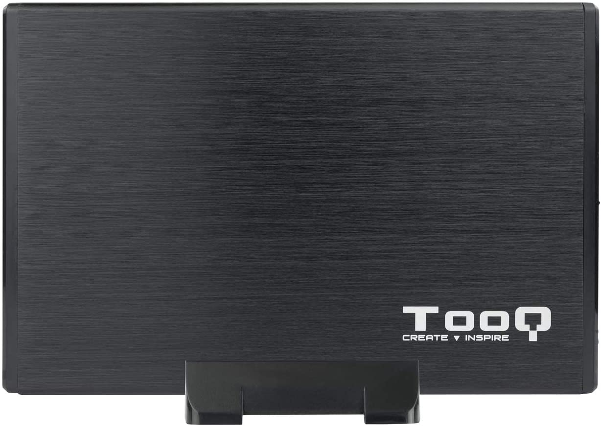 Tooq 3.5" SATA USB 3.0 Boîtier de disque dur externe avec support - Couleur noire