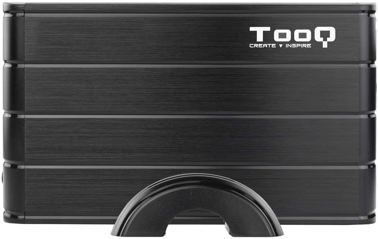 Tooq 3.5" SATA USB 3.0 Boîtier de disque dur externe avec support - Couleur noire