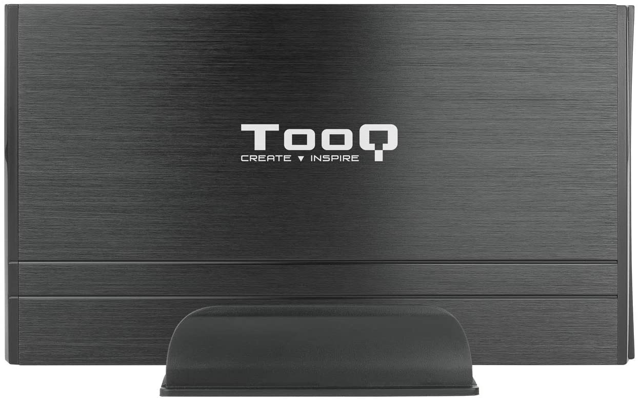 Tooq Boîtier de disque dur externe 3,5" SATA/IDE USB 2.0 avec support - Couleur noire