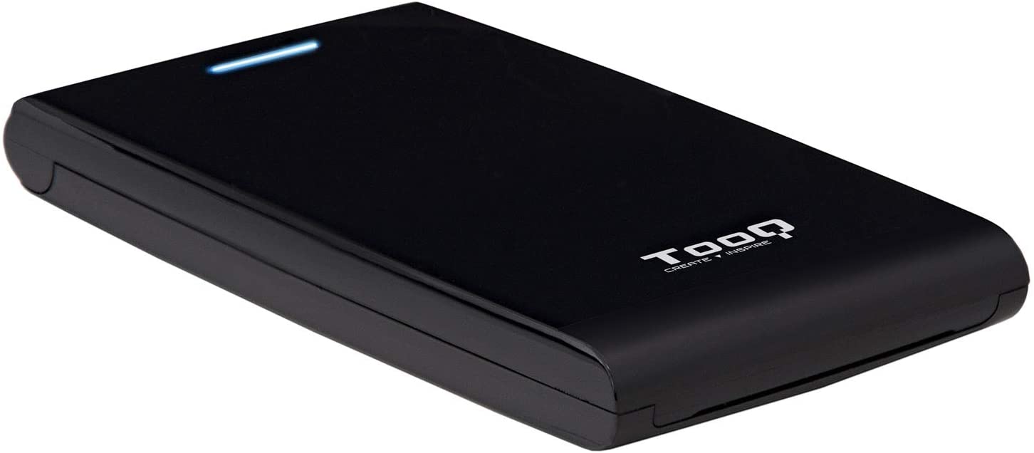 Tooq Boîtier externe HDD/SDD 2,5" jusqu'à 12,5 mm SATA USB 3.0 - Sans vis - Couleur noire