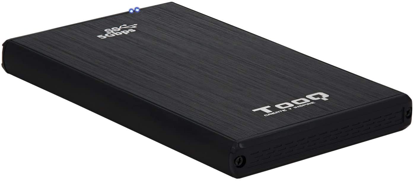 Tooq Boîtier Externe HDD/SDD 2.5" jusqu'à 9.5mm SATA USB 3.0/3.1 Gen 1 - Couleur Noire