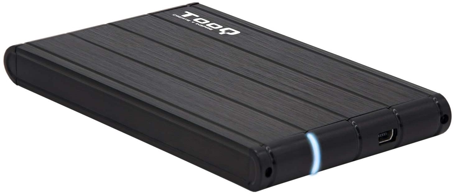 Tooq Boîtier Externe HDD/SDD 2.5" jusqu'à 9.5mm SATA USB 3.0 - Couleur Noire