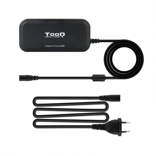 Tooq Chargeur Automatique Universel pour Ordinateur Portable 90W - 2x USB - 12 Adaptateurs - Tension 12-20V