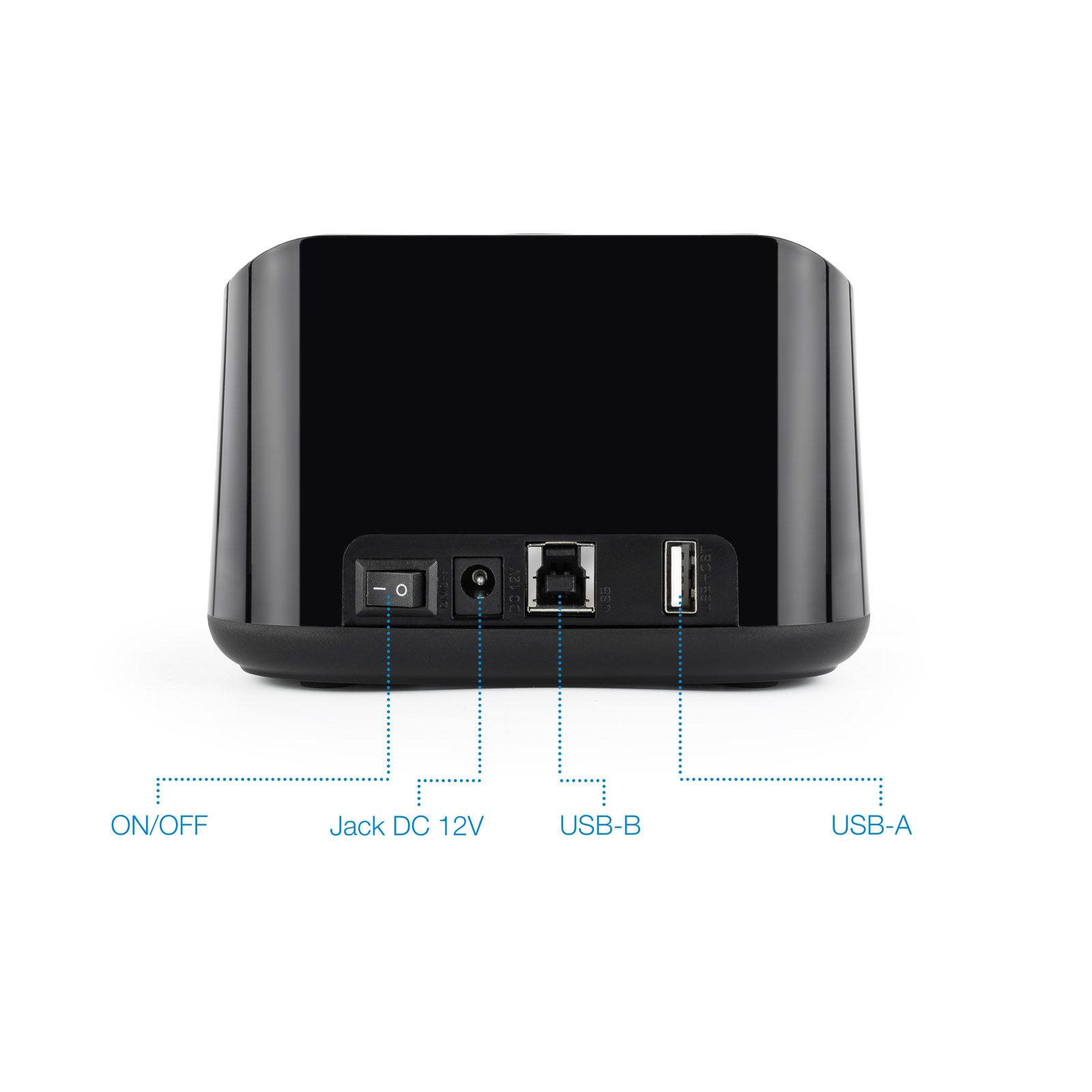 Tooq Docking Station USB 3.0 - HDD/SSD 2.5", 3.5" SATA I,II,III - Bouton de clonage - Sauvegarde - Couleur Noir