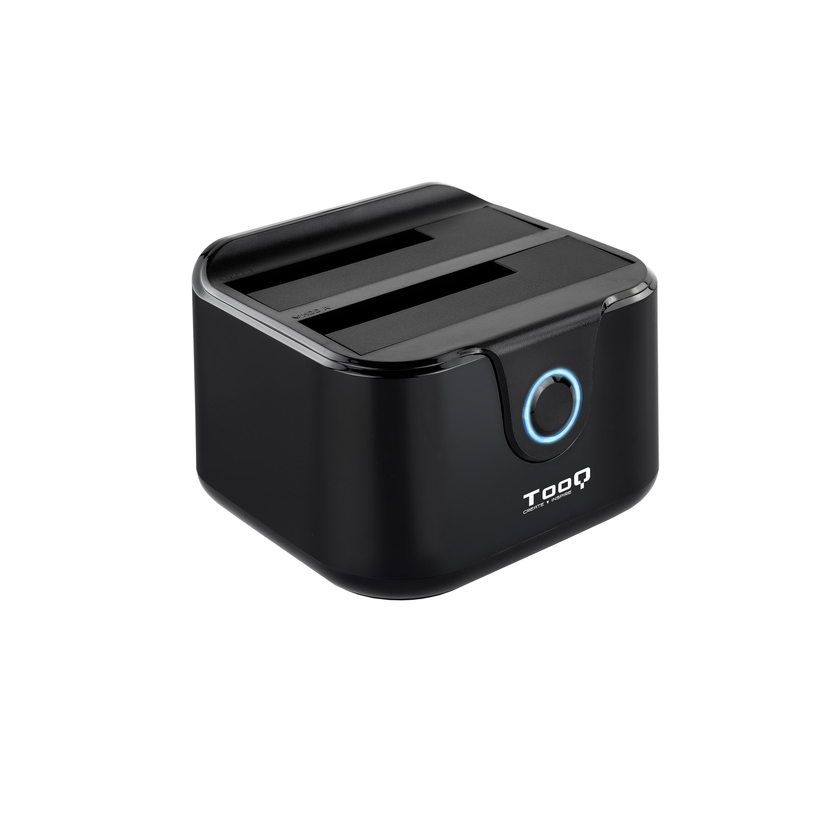 Tooq Docking Station USB 3.0 - HDD/SSD 2.5", 3.5" SATA I,II,III - Bouton de clonage - Sauvegarde - Couleur Noir