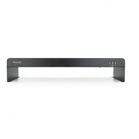 Tooq Riser Stand pour moniteur ou ordinateur portable - 3x USB 2.0 - Max. 20kg - Couleur Noir