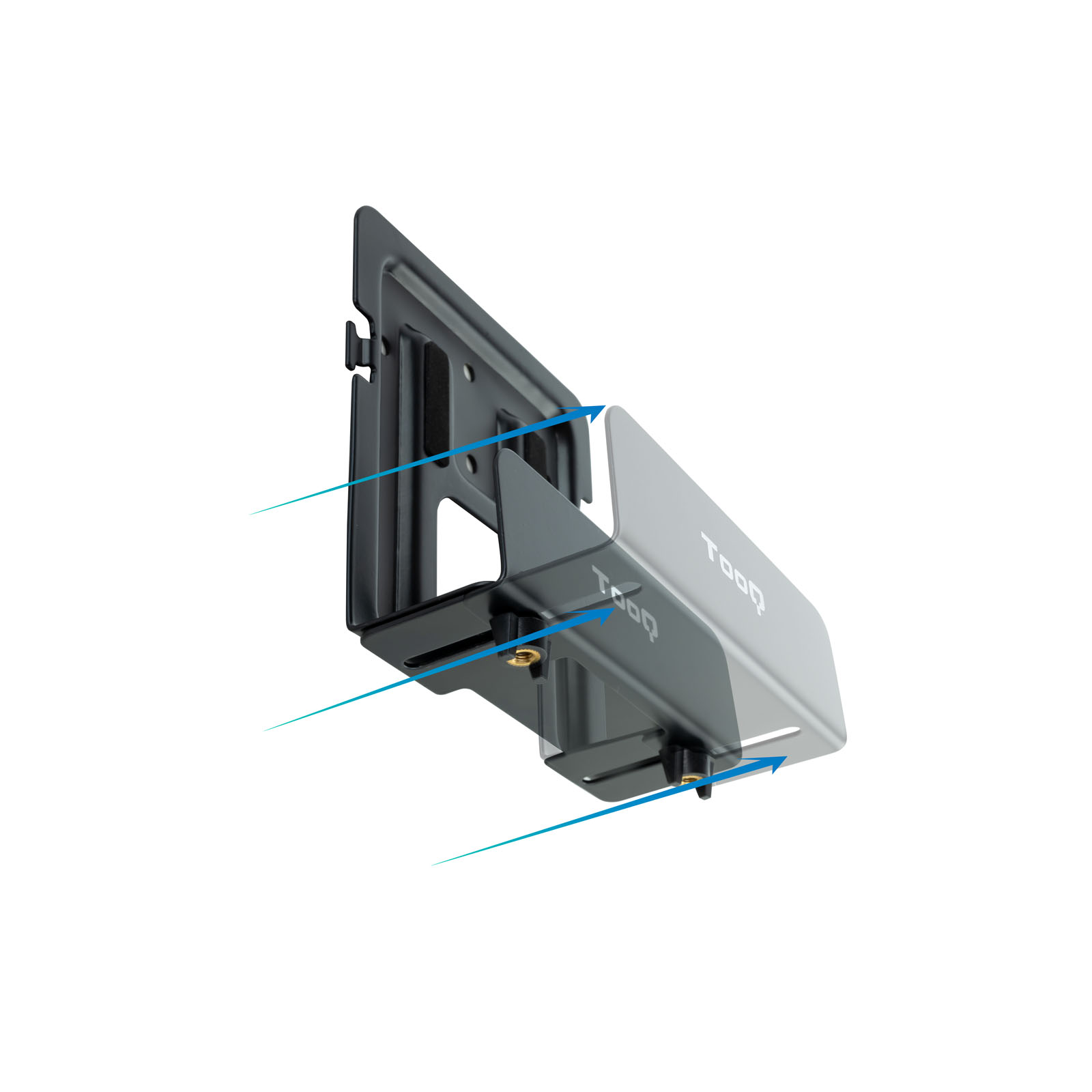 Tooq Support Universel Lecteur Multimédia/Routeur/Minipc - Couleur Noir