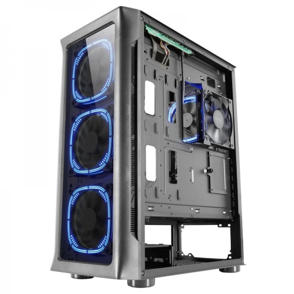 Tour de jeu Mars Gaming MC-Neo Premium - Refroidissement CPU FREEZER - 4 ventilateurs ARGB - Verre trempé - Support E-ATX - Éclairage double anneau - Couleur noire