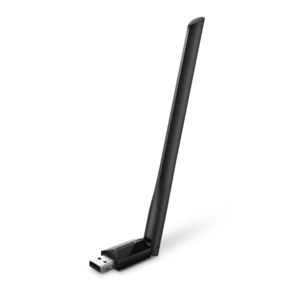 TP-LINK Archer T2U Plus AC600 Adaptateur USB sans fil double bande à gain élevé - Wi-Fi haut débit - Double bande sans fil - Antenne à gain élevé pivote à 180º - Prend en charge les derniers systèmes