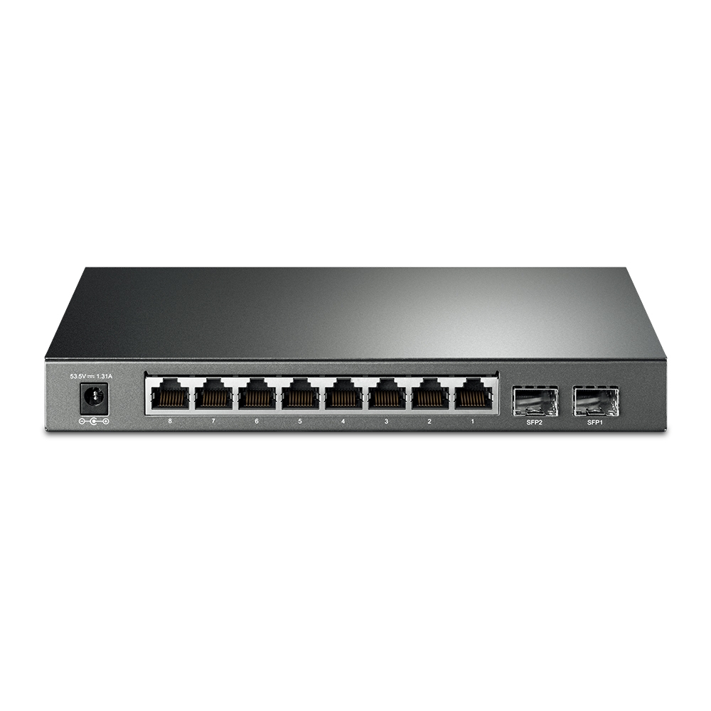 TP-Link JetStream Smart Switch - 8 ports Gigabit PoE avec 2 emplacements SFP