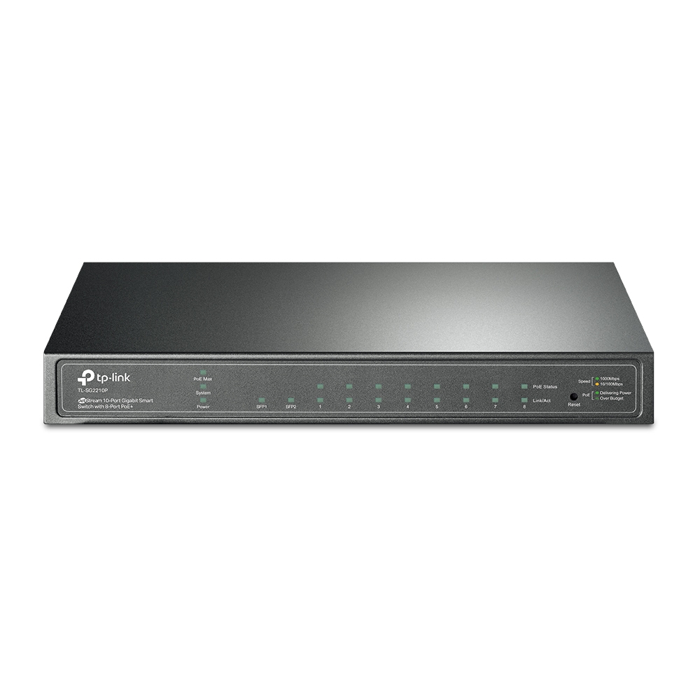 TP-Link JetStream Smart Switch - 8 ports Gigabit PoE avec 2 emplacements SFP