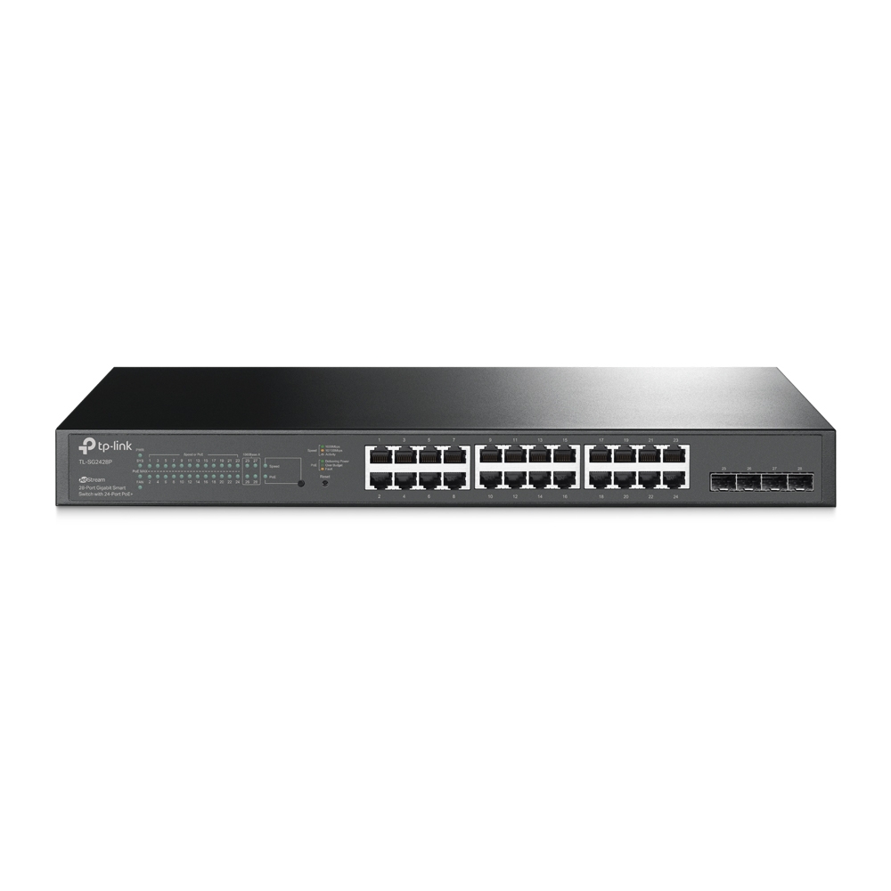 TP-Link Omada Smart Gigabit JetStream Switch - 24 ports PoE+ - 4 emplacements SFP - Montage en rack