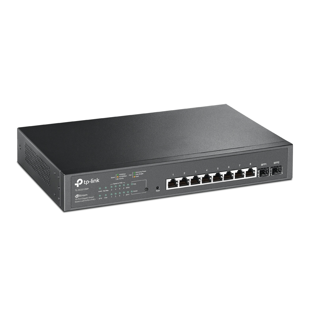 TP-Link Omada Smart Gigabit JetStream Switch - 8 ports PoE+ - 2 emplacements SFP - Montage en rack