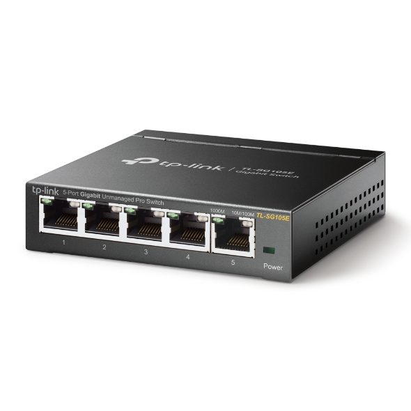 TP-Link Switch Easy Smart 5 ports Gigabit - Plug & Play - Boîtier métallique - Réduit la consommation d'énergie