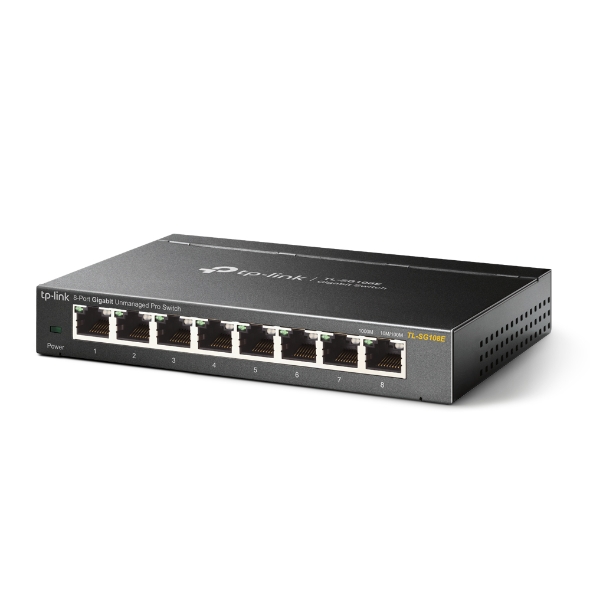 TP-Link Switch Easy Smart - 8 ports Gigabit - Boîtier métallique - Green Technology