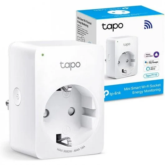 TP-Link Tapo P110 Mini prise intelligente Wi-Fi - Minuterie - Commande vocale - Programmable