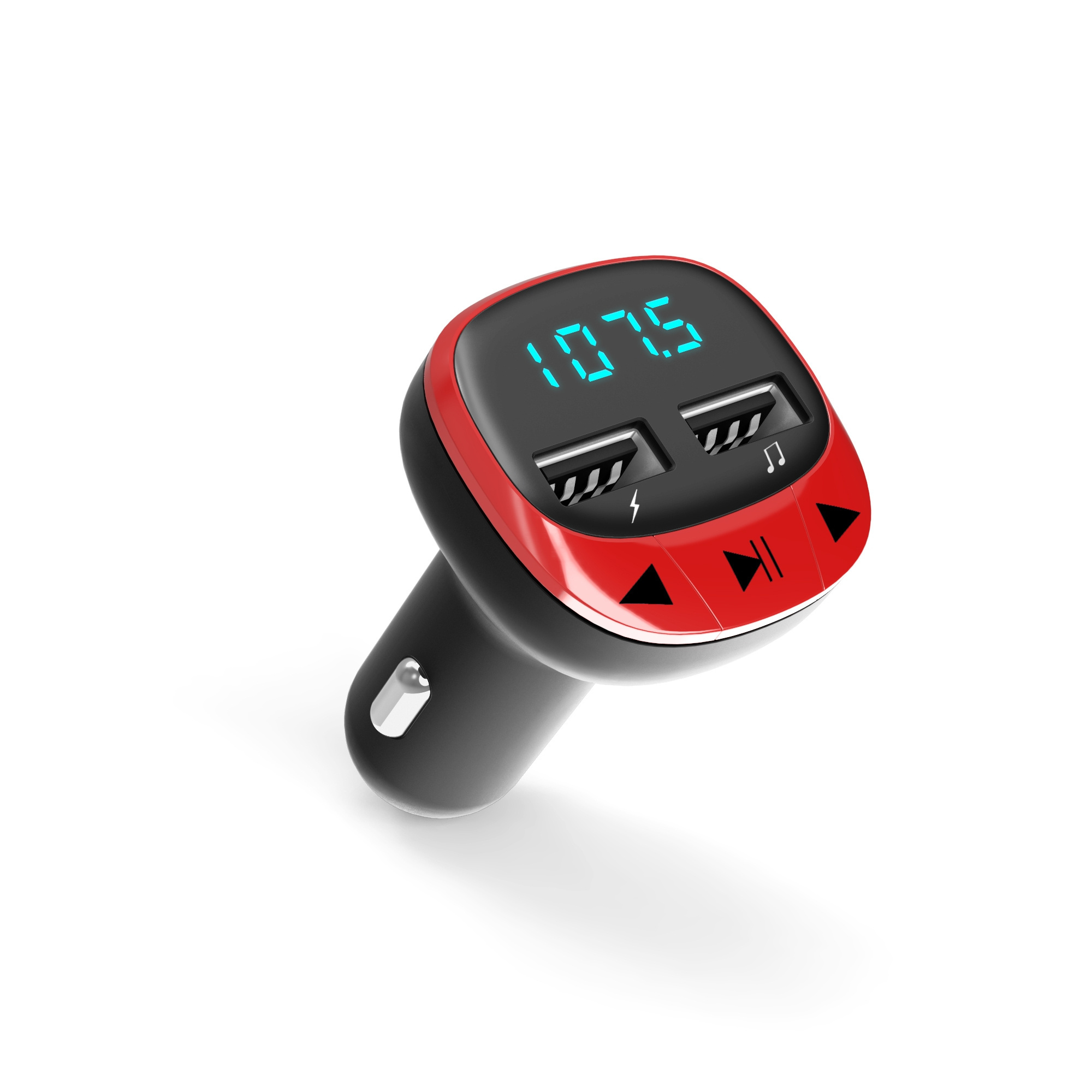 Transmetteur FM Energy Sistem pour la voiture - MicroSD - Chargement USB - USB MP3 - Couleur Rouge