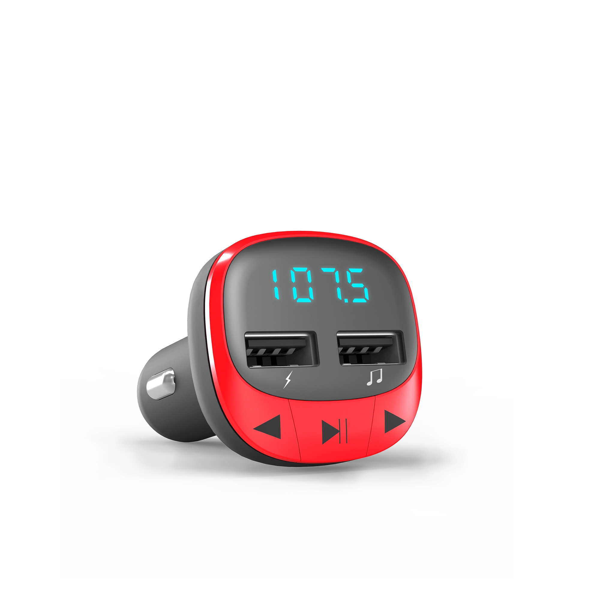 Transmetteur FM Energy Sistem pour la voiture - MicroSD - Chargement USB - USB MP3 - Couleur Rouge