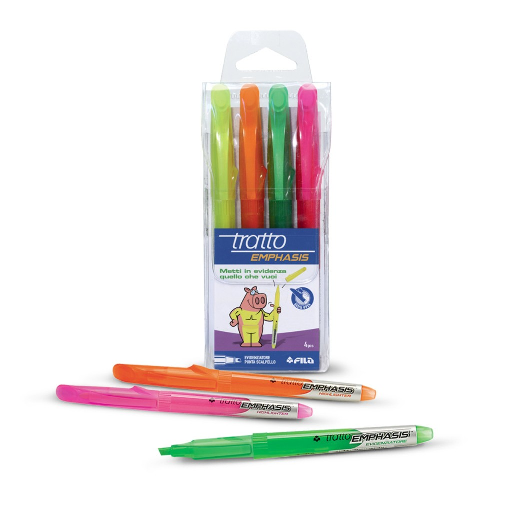 Tratto Emphasis 4 Marqueurs Fluorescents