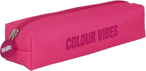 Trousse carrée Dohe Colour Vibes - Fermeture éclair avec tirette en caoutchouc - Rose