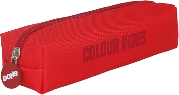Trousse carrée Dohe Colour Vibes - Fermeture éclair avec tirette en caoutchouc - Rouge