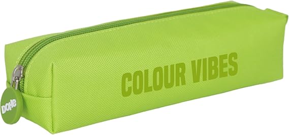 Trousse carrée Dohe Colour Vibes - Fermeture éclair avec tirette en caoutchouc - Vert citron