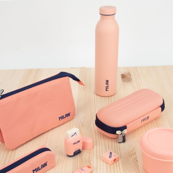 Trousse ovale semi-rigide Milan Collection 430 - Compartiment intérieur en filet - Tissu résistant aux déchirures - Rose
