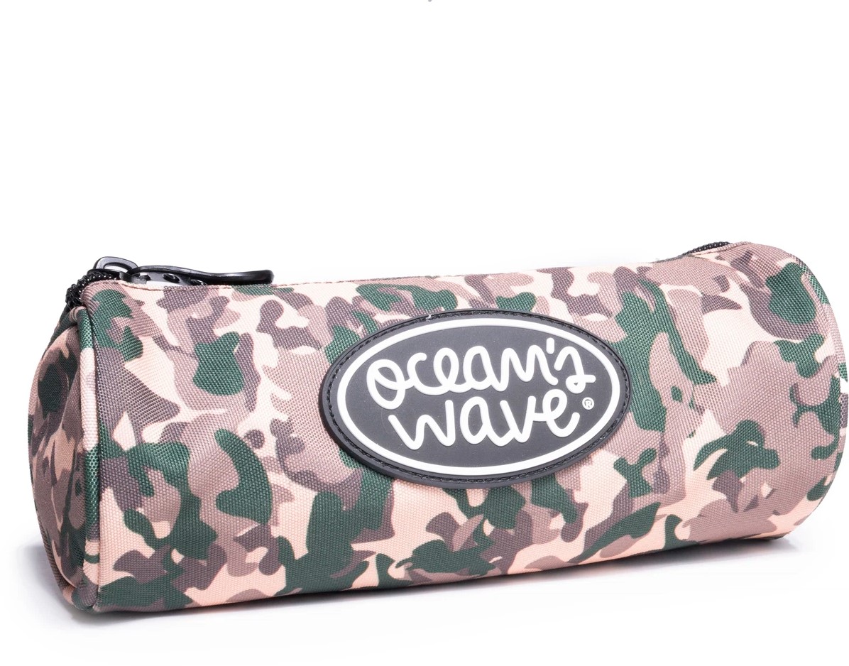 Trousse ronde Oceans Wave - Grande largeur - Motif camouflage terre