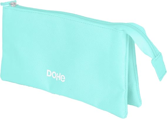 Trousse triple Dohe Serenity - Fermeture à double glissière avec tirette en caoutchouc - Vert