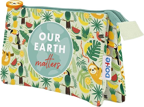 Trousse triple Dohe WWF Tropic - Fermeture à double glissière avec tirette en caoutchouc