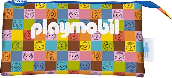 Trousse triple Playmobil Dohe Unite As One - Fermeture à double glissière avec tirette en caoutchouc