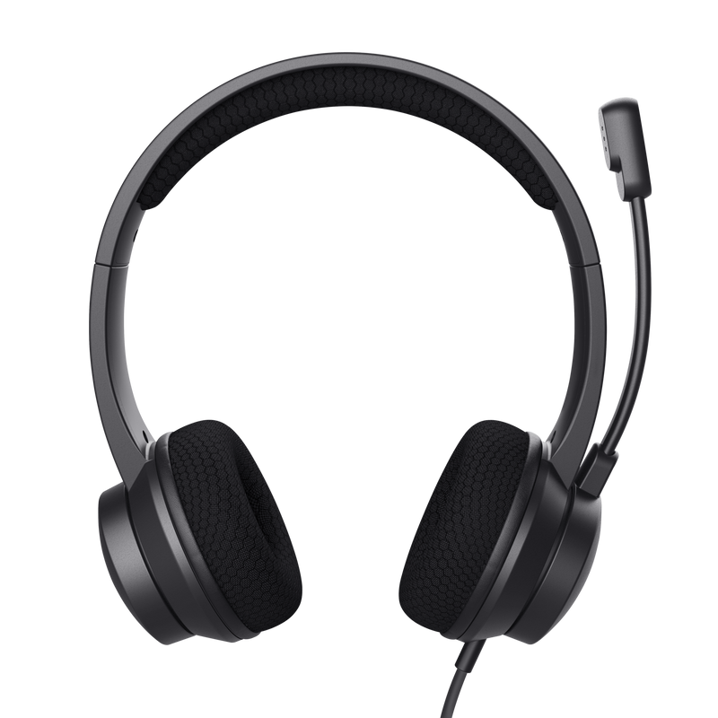 Trust Casque USB Supraaural avec Microphone - Suppression du Bruit - Arceau Ajustable - Connexion USB et USB-C