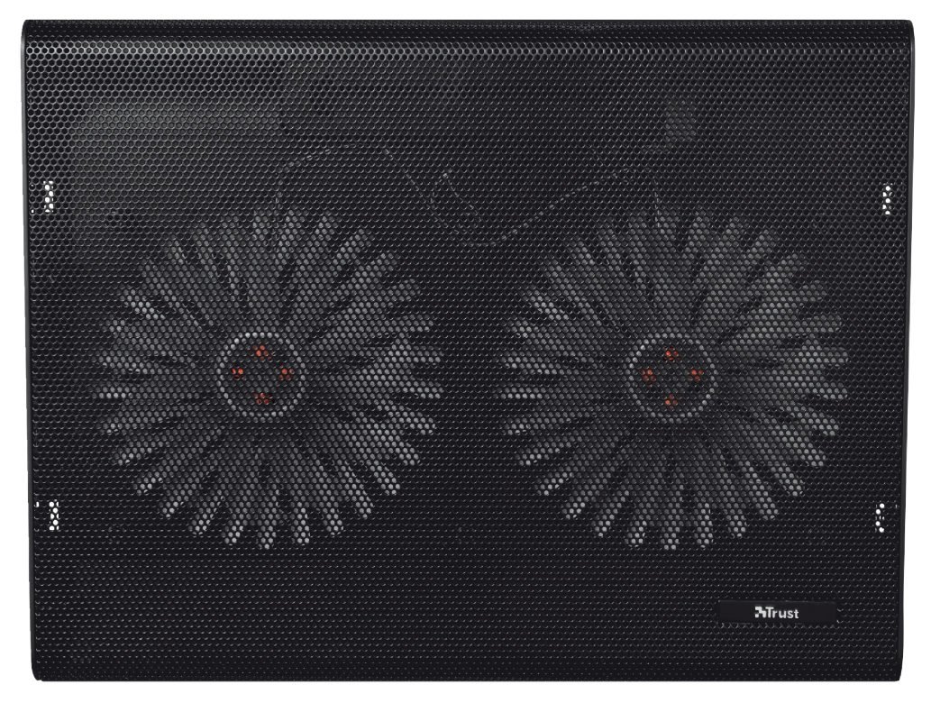 Trust Cooling Pad jusqu'à 17,3" USB - Eclairage LED Bleu - 2 Ventilateurs 125mm - 800 RPM - 360 x 280mm - Câble 55cm - Couleur Noir